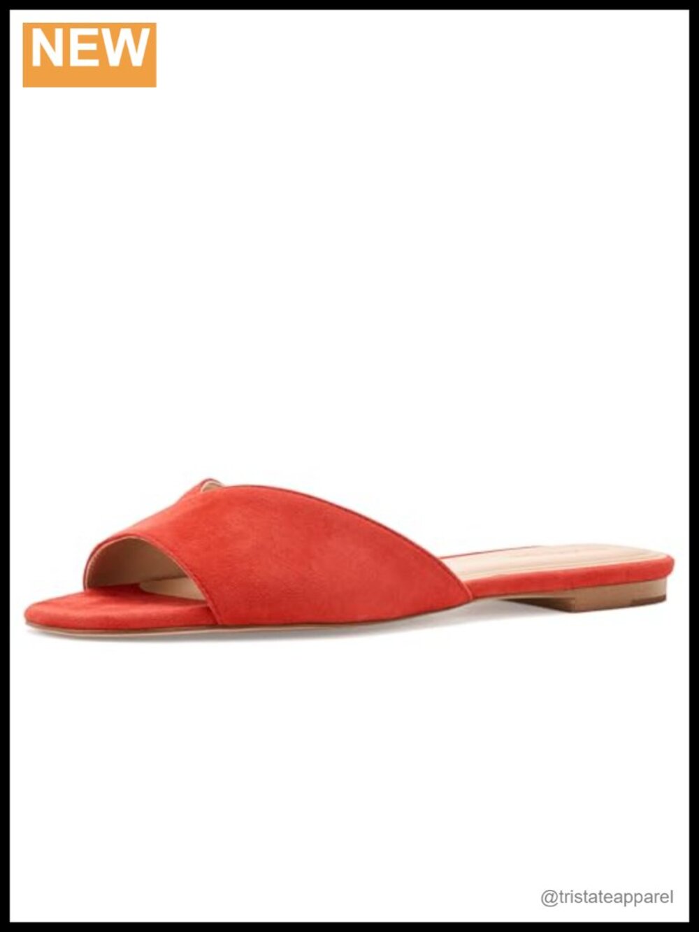 Suede Open Toe Slide Sandal Flat Slip On Casual Comfort